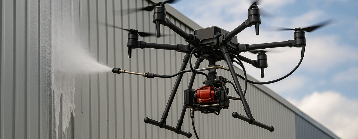 Nettoyage de Bardages par Drone Nettoyage de Bardages par Drone